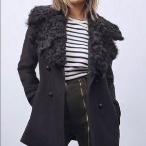 ALC Womens Wilson Coat w Removable Fur Collar